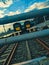 Railwaystation trains rails