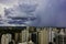 Rain approaching in the city of Sao Jose dos Campos, Sao Paulo, Brazil