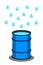 Rain barrel for rainwater harvesting during rain