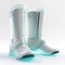 Rain boots, white and neon colors, ecological materials