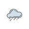 Rain cloud line icon