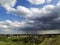 Rain cloud over the village