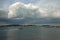 Rain clouds above island Ile de brehat in Brittany