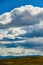 Rain clouds during the day over the plains in Utah, US