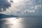 Rain clouds over beautiful Sorrento Bay in Italy