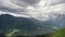 Rain clouds pass over Grindelwald valley