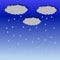 Rain clouds raindrops vector