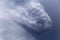 rain clouds swirling into a whirlwind, before a thunderstorm