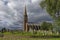 Rain clouds threatening the Parish Church and Graveyard of Fettercairn in Aberdeenshire