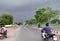 Before rain cool atmosphere india thunderstorm highway Green tree