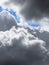 Rain cumulus clouds closeup