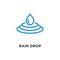 rain drop icon. raindrop concept symbol design, nature element v