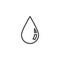 Rain drop line icon