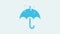 Rain dropping into an umbrella, rain dropping animation, water dripping on top of an umbrella