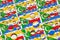 Rain drops full of Comoros flags