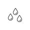 Rain drops outline icon