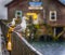 Rain falls on Seagulls at US Coast Guard Boat House