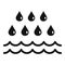 Rain flood icon, simple style