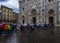 Rain in Florence. Square near the Cathedral of Santa Maria del Fiore