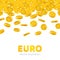 Rain gold euro cartoon frame