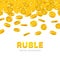 Rain gold rubles cartoon frame
