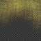 Rain Golden. Golden glitter texture on isolated background. An explosion of Golden confetti. Design element. Vector illustration.