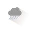 Rain, hail and cloud. Isolated color icon. Weather vector illustration