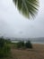 Rain at Hanalei Beach on Kauai Island, Hawaii.