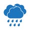 Rain icon in trendy flat style isolated on background. Cloud rain symbol for your web site design, logo, app, UI. Modern forecast