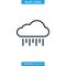 Rain Icon Vector Illustration Design Template. Weather Sign and Symbol. Editable Stroke