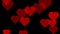 Rain love heart happy valentine day icon footage