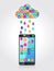 Rain from mobile apps: the application downloaded and installed to smartphone from the cloud