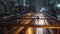 Rain in New York, traffic cars on the famous Brooklyn Bridge