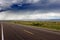 Rain over a highway