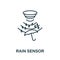Rain Sensor outline icon. Thin line style from sensors icons collection. Pixel perfect simple element rain sensor icon for web