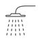Rain shower icon. Bathroom bathing symbol. Water wash vector
