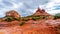 After rain showers, streams and puddles forming at Bell Rock and Courthouse Butte