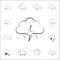 rain sign with a thunder-storm icon. Weather icons universal set for web and mobile