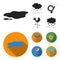 Rain, snow, heat, weathervane. The weather set collection icons in black,flat style vector symbol stock illustration web