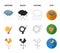 Rain, snow, heat, weathervane. The weather set collection icons in cartoon,black,outline,flat style vector symbol stock