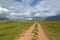 Rain storm clouds approaching Serengeti savannah Plains at Serengeti in Tanzania, Africa