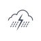 Rain Storm Weather Icon Climate Forecast Concept