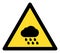Rain Warning Flat Icon Illustration