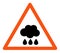 Rain Warning Vector Icon Illustration