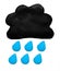 Rain weather forecast icon symbol plasticine clay