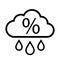 Rain weather vector icon