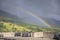 Rainbow above a cannons at Brimstone Hill Fortress