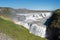 Rainbow above Gullfoss (golden falls) waterfall, Iceland