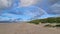Rainbow above Narin Strand, a beautiful large blue flag beach in Portnoo, County Donegal - Ireland.