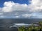 Rainbow above Pacific Ocean - View from Princeville on Kauai Island, Hawaii.
